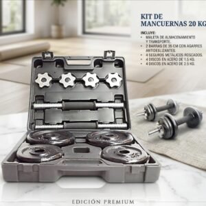 kit de mancuernas 20 kg premium