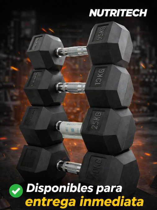 mancuernas hexagonales encauchetadas mancuernas hexagonales encauchetadas