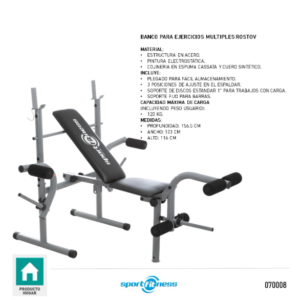 banco ejercicio múltiple 070008 sport fitness