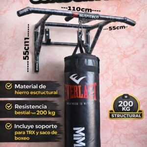 barra multifuncional + saco de boxeo 85cm