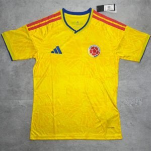 camiseta de la selección colombia 2026 – hombre – tela liza – logos bordados