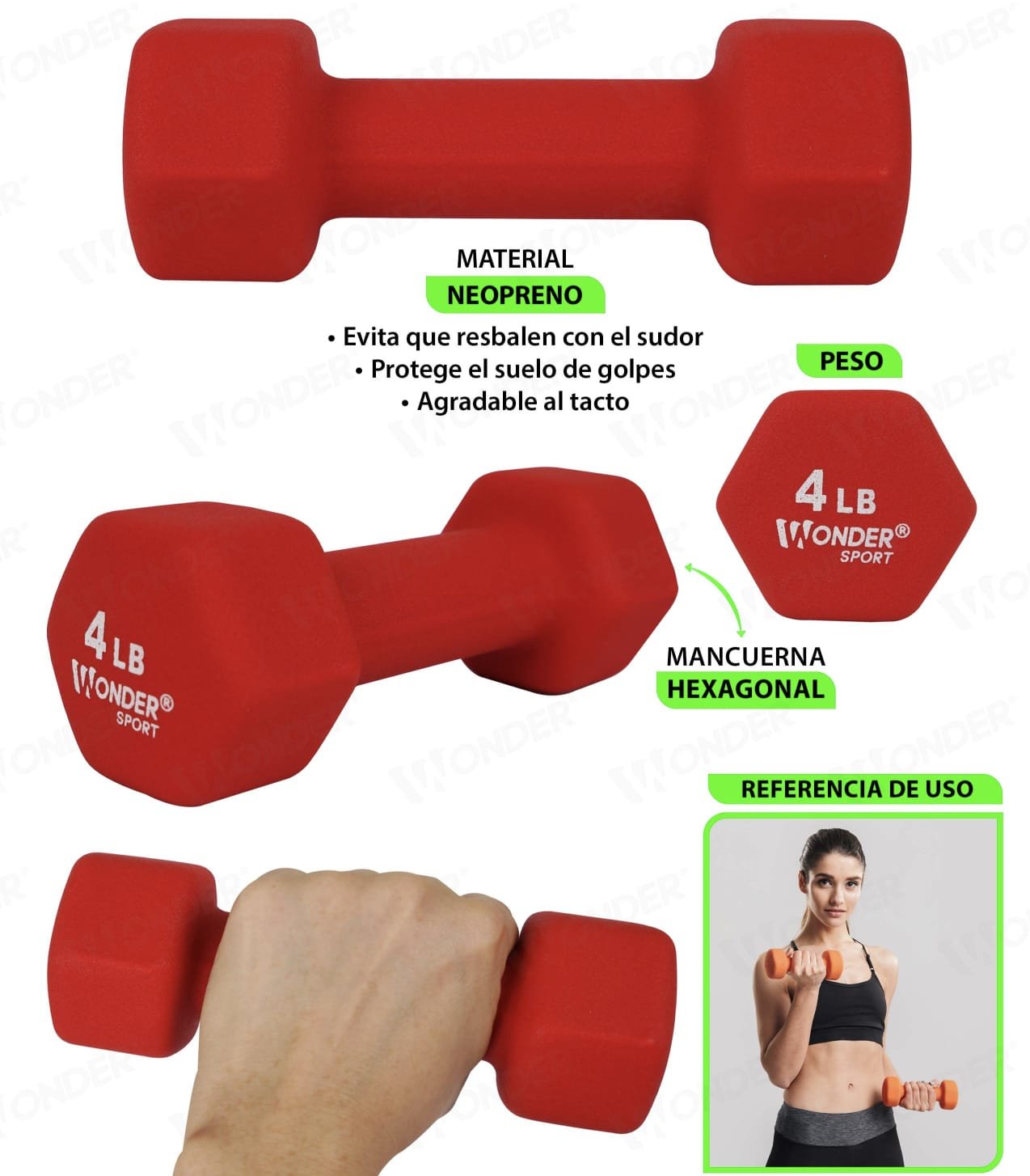 neopreno rojo 4lb neopreno rojo 4lb