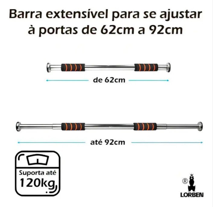 barra puerta para dominadas – aluminio – ajustable por presión barra puerta para dominadas – aluminio – ajustable por presión