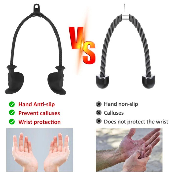 cuerda para tríceps ergonómica de alta resistencia cuerda para tríceps ergonómica de alta resistencia