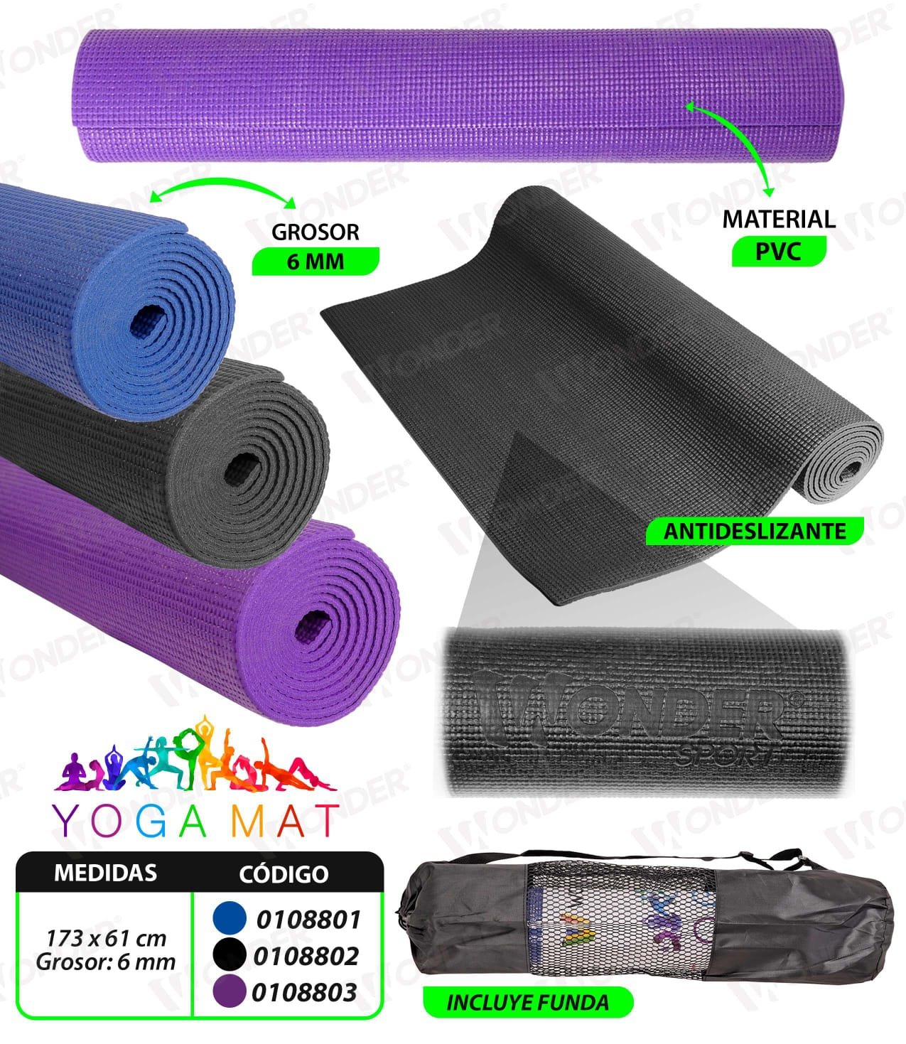 colchoneta mat de yoga 1808 colchoneta mat de yoga 1808